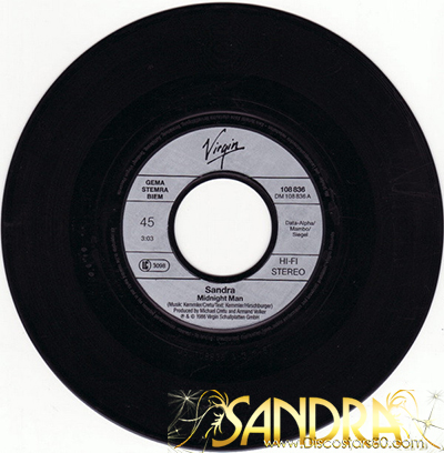 Midnight Man (1987) label A side